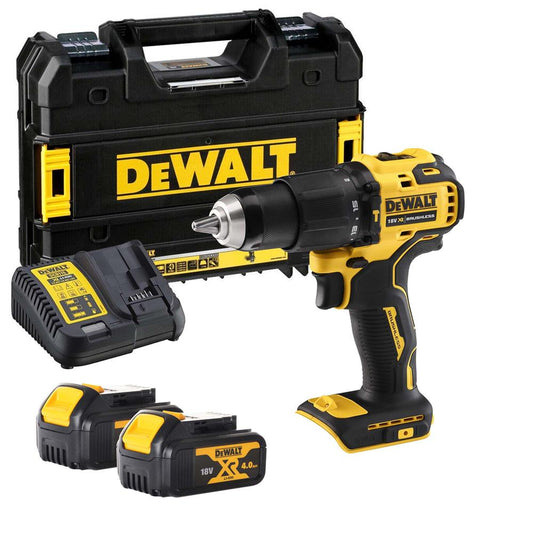 Dewalt DCD709M2T 18V XR Brushless Combi Drill with 2x 4.0Ah Batteries, Charger & Case