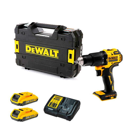 DEWALT DCD709D2 18V XR Brushless Compact Combi Drill Kit with 2 x 2.0Ah Batteries & Charger